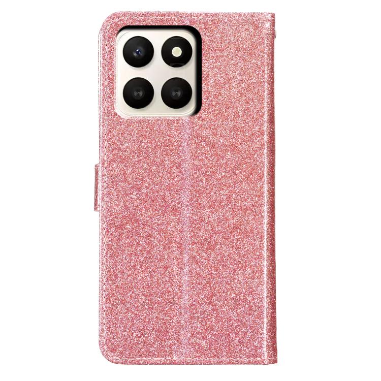 For Honor X7d 5G Glitter Powder Flip Leather Phone Case