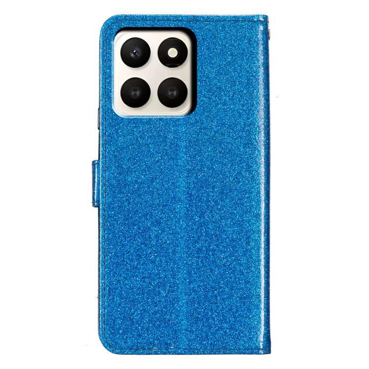 For Honor X7d 5G Glitter Powder Flip Leather Phone Case