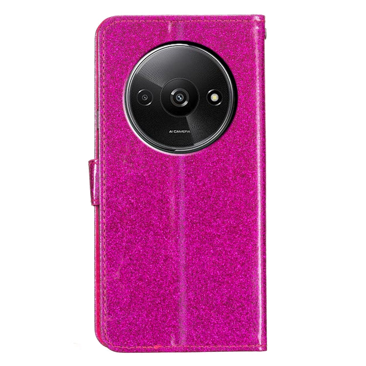 For Redmi A3 Glitter Powder Flip Leather Phone Case