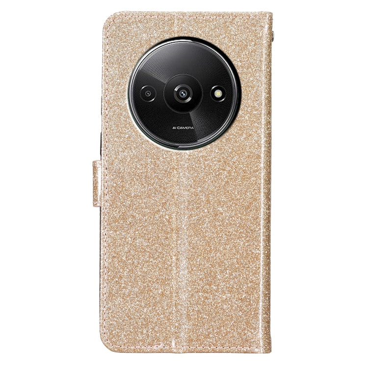 For Redmi A3 Glitter Powder Flip Leather Phone Case