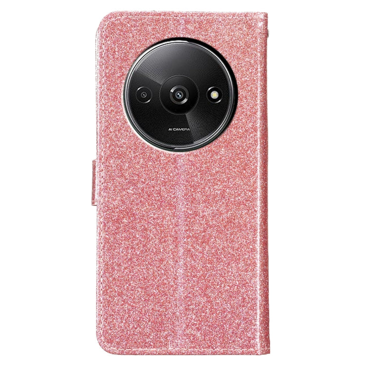 For Redmi A3 Glitter Powder Flip Leather Phone Case