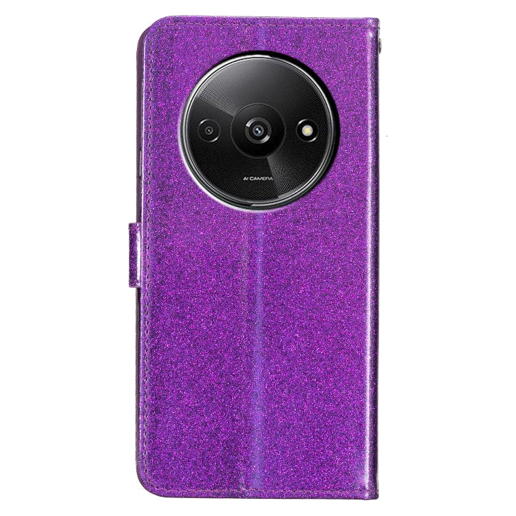 For Redmi A3 Glitter Powder Flip Leather Phone Case
