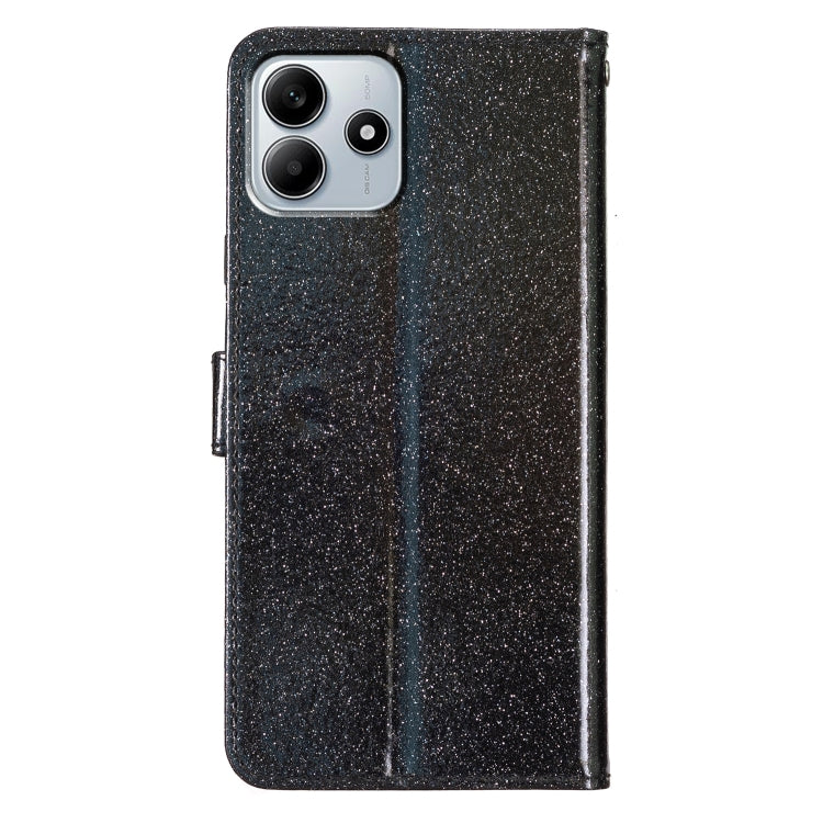 For Redmi Note 14 5G Glitter Powder Flip Leather Phone Case