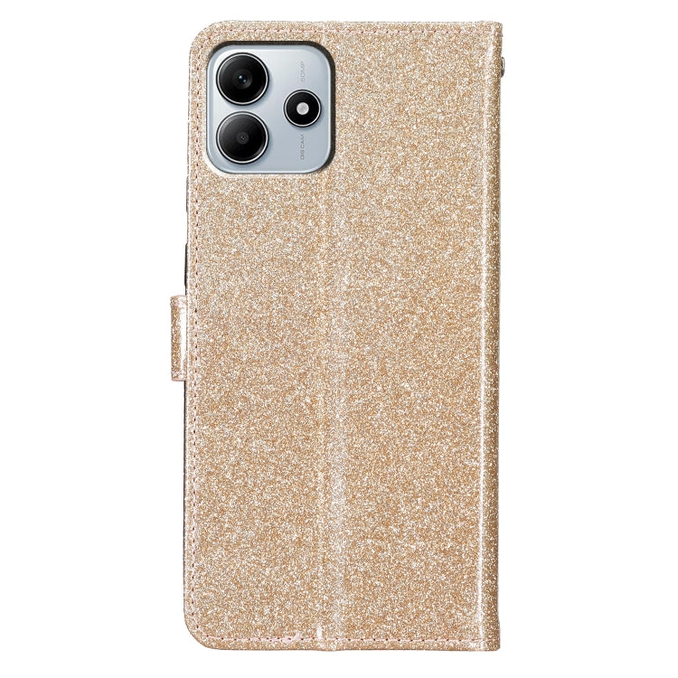For Redmi Note 14 5G Glitter Powder Flip Leather Phone Case