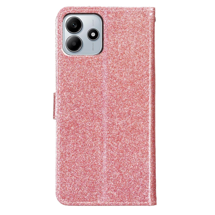 For Redmi Note 14 5G Glitter Powder Flip Leather Phone Case