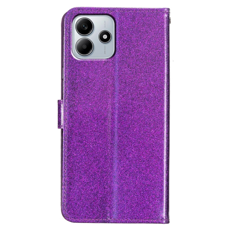 For Redmi Note 14 5G Glitter Powder Flip Leather Phone Case