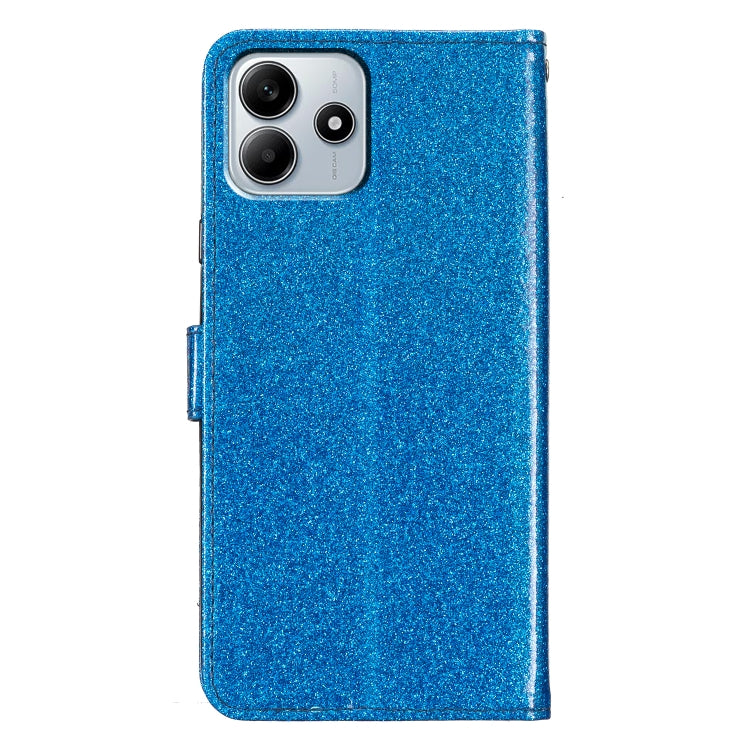 For Redmi Note 14 5G Glitter Powder Flip Leather Phone Case