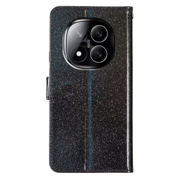 For Redmi Note 14 Pro 5G Glitter Powder Flip Leather Phone Case