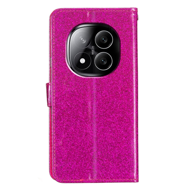 For Redmi Note 14 Pro 5G Glitter Powder Flip Leather Phone Case