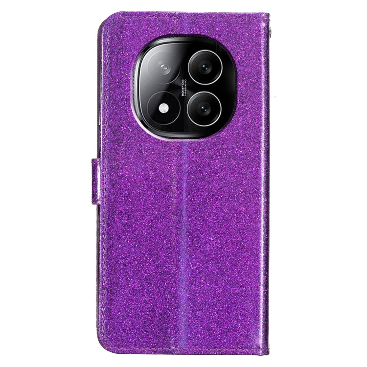 For Redmi Note 14 Pro 5G Glitter Powder Flip Leather Phone Case