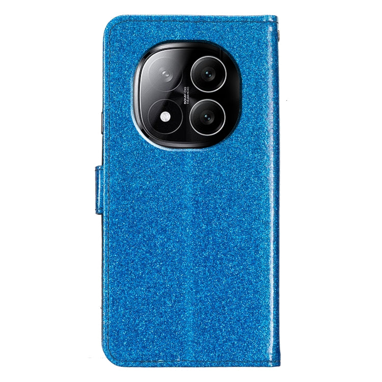 For Redmi Note 14 Pro 5G Glitter Powder Flip Leather Phone Case