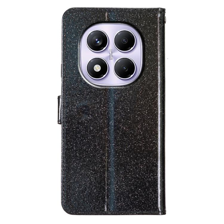 For Redmi Note 14 Pro 4G Glitter Powder Flip Leather Phone Case