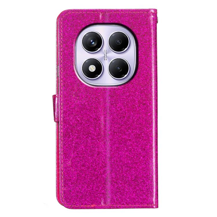 For Redmi Note 14 Pro 4G Glitter Powder Flip Leather Phone Case
