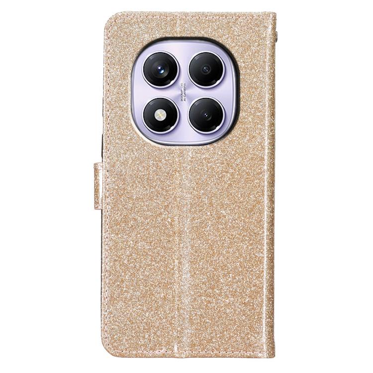For Redmi Note 14 Pro 4G Glitter Powder Flip Leather Phone Case