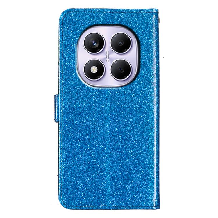For Redmi Note 14 Pro 4G Glitter Powder Flip Leather Phone Case