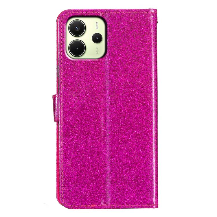 For Redmi Note 14 4G 164.84mm Glitter Powder Flip Leather Phone Case