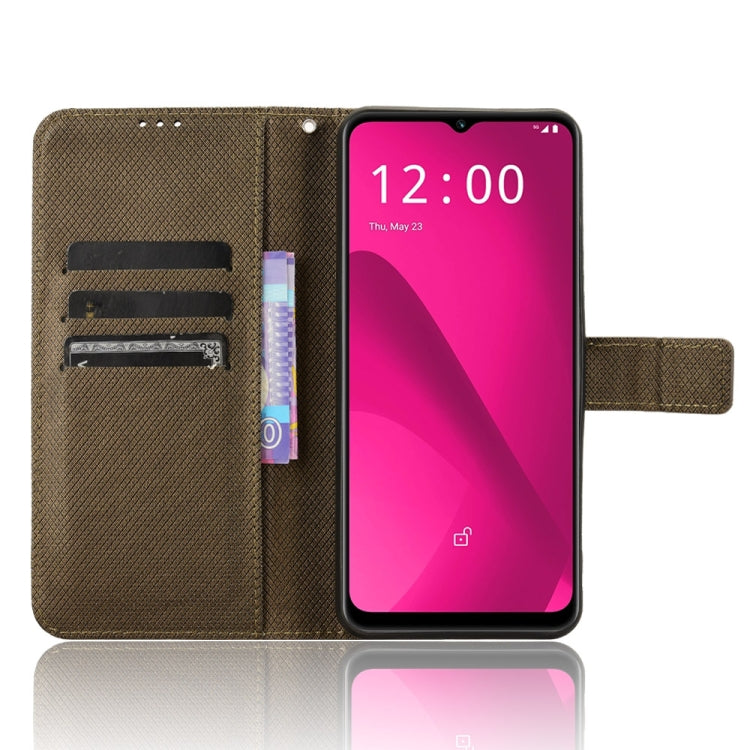 For T-Mobile Revvl 7 5G Diamond Texture Leather Phone Case