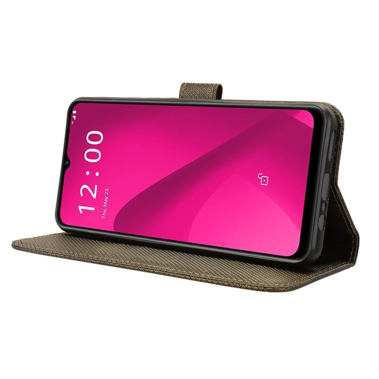 For T-Mobile Revvl 7 5G Diamond Texture Leather Phone Case
