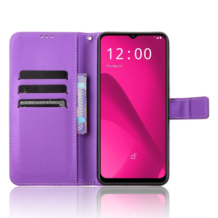 For T-Mobile Revvl 7 5G Diamond Texture Leather Phone Case