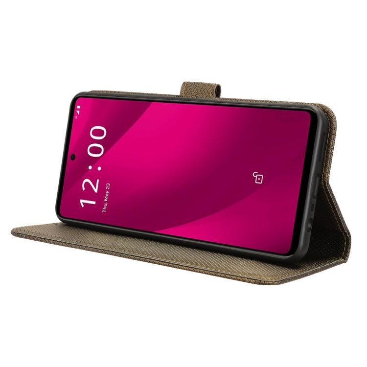 For T-Mobile Revvl 7 Pro 5G Diamond Texture Leather Phone Case