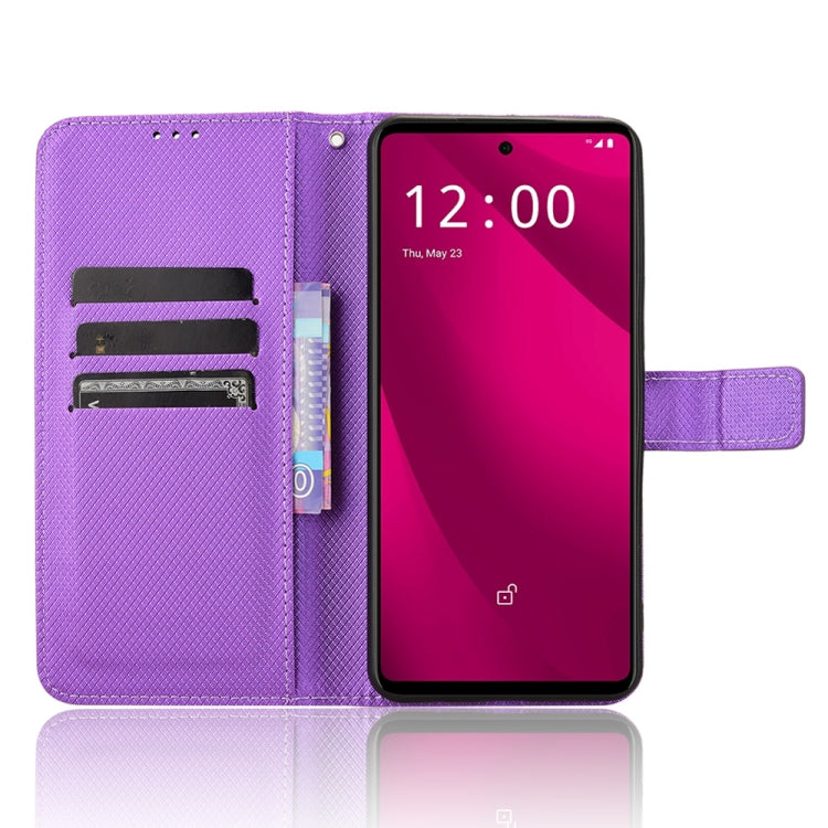 For T-Mobile Revvl 7 Pro 5G Diamond Texture Leather Phone Case