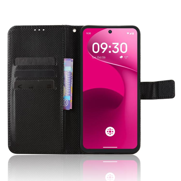 For T-Mobile Revvl 8 Pro 5G Diamond Texture Leather Phone Case