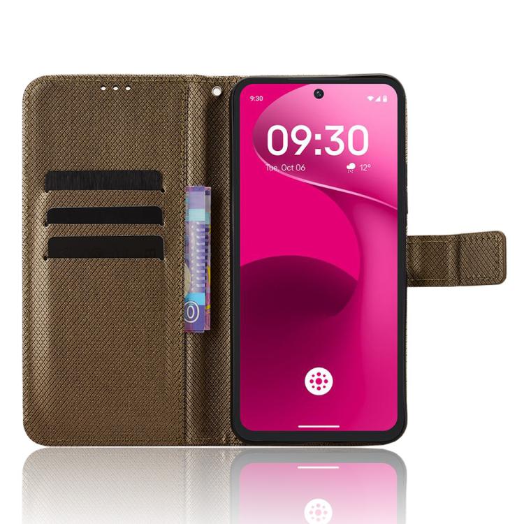 For T-Mobile Revvl 8 Pro 5G Diamond Texture Leather Phone Case