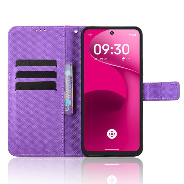 For T-Mobile Revvl 8 Pro 5G Diamond Texture Leather Phone Case