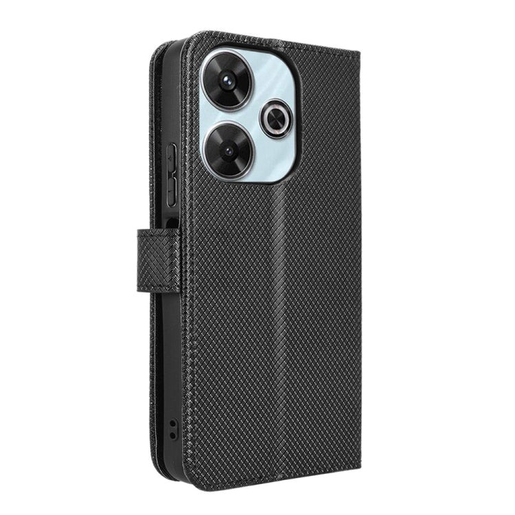 For Redmi 13 4G / Note 13R 5G Diamond Texture Leather Phone Case