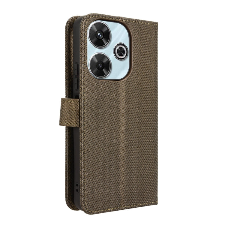 For Redmi 13 4G / Note 13R 5G Diamond Texture Leather Phone Case