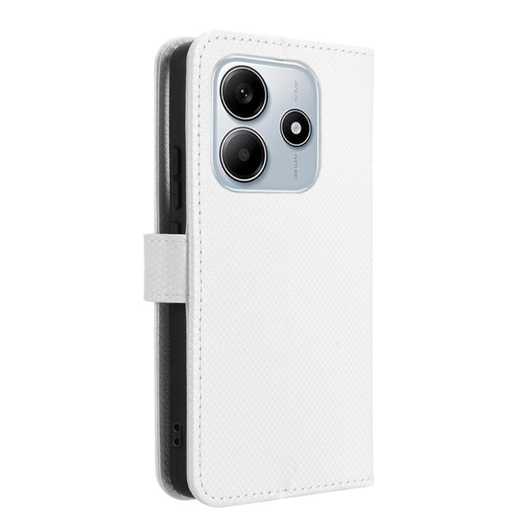 For Redmi Note 14 4G Global 163.25mm Diamond Texture Leather Phone Case