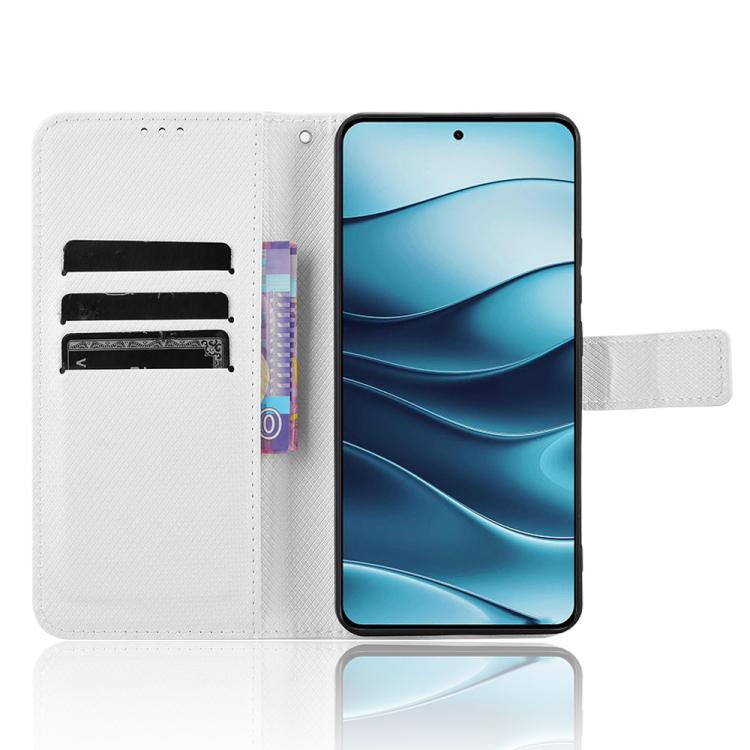 For Redmi Note 14 4G Global 163.25mm Diamond Texture Leather Phone Case