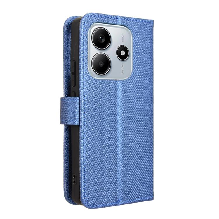 For Redmi Note 14 4G Global 163.25mm Diamond Texture Leather Phone Case