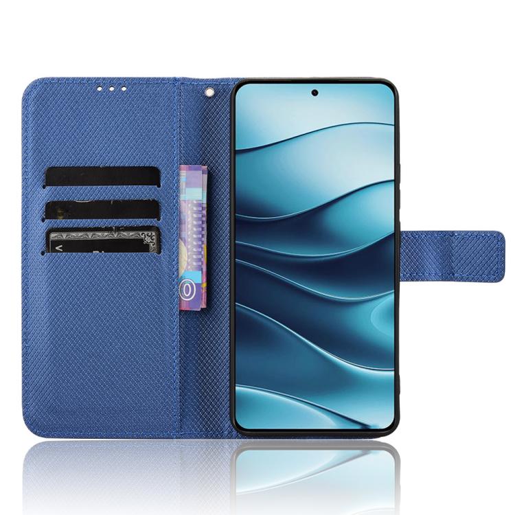 For Redmi Note 14 4G Global 163.25mm Diamond Texture Leather Phone Case