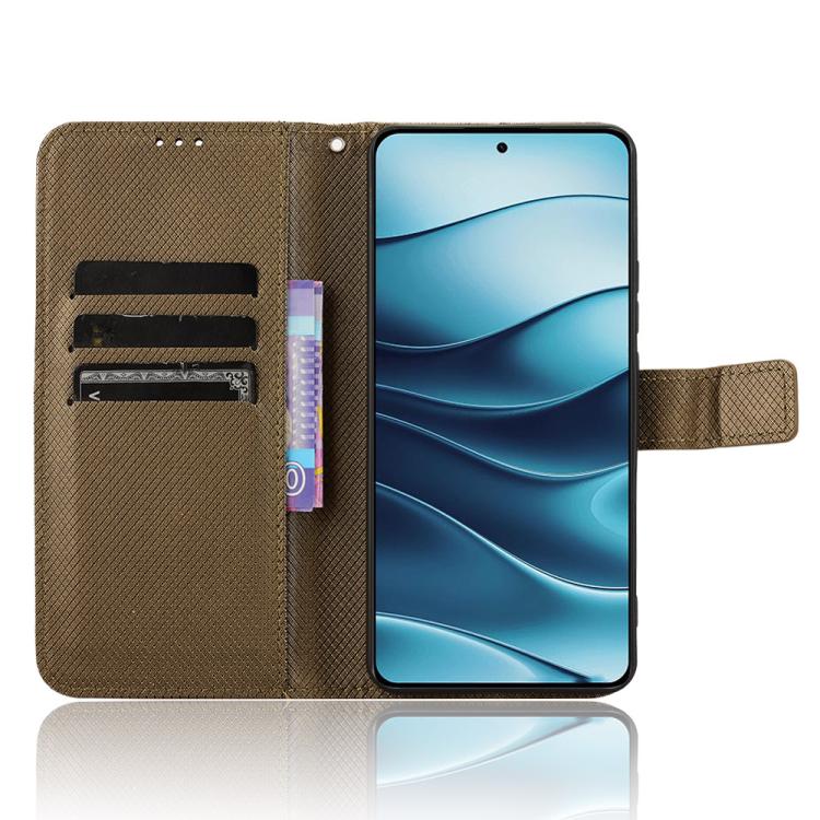 For Redmi Note 14 4G Global 163.25mm Diamond Texture Leather Phone Case