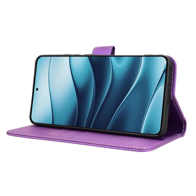 For Redmi Note 14 4G Global 163.25mm Diamond Texture Leather Phone Case