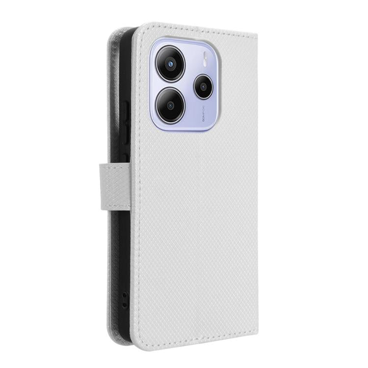 For Redmi Note 14 4G 164.84mm EU Version Diamond Texture Leather Phone Case