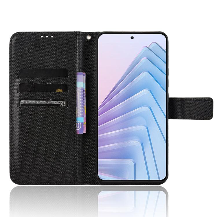 For Redmi Note 14 4G 164.84mm EU Version Diamond Texture Leather Phone Case