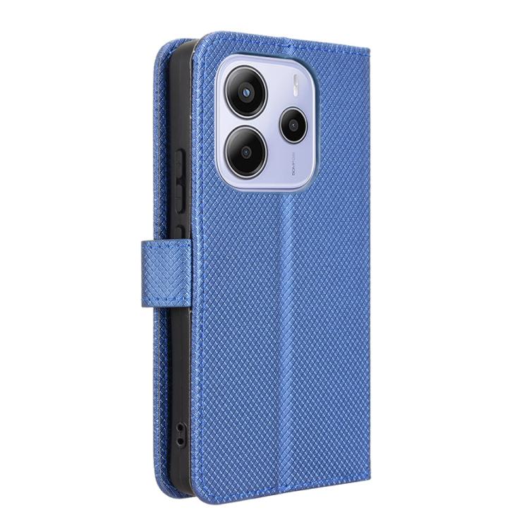 For Redmi Note 14 4G 164.84mm EU Version Diamond Texture Leather Phone Case
