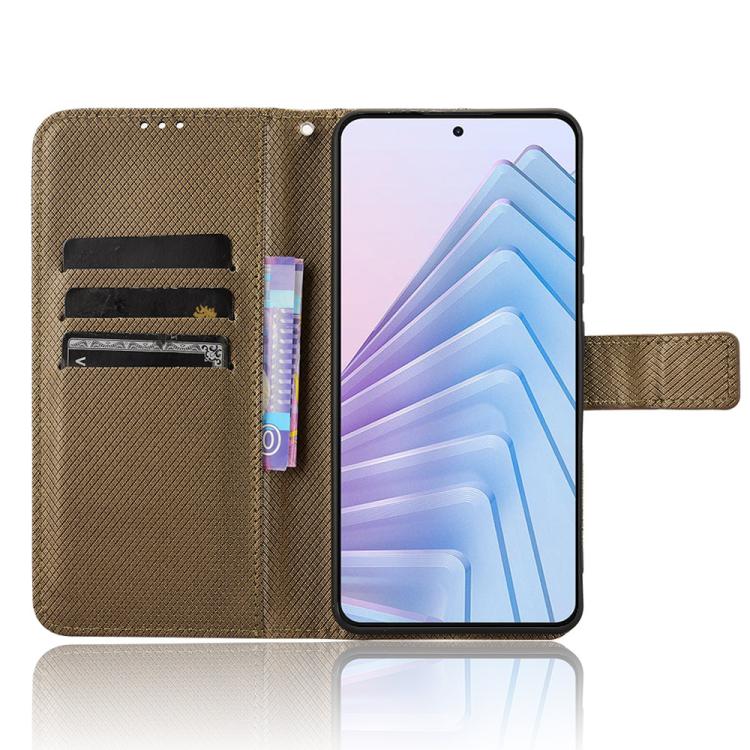 For Redmi Note 14 4G 164.84mm EU Version Diamond Texture Leather Phone Case