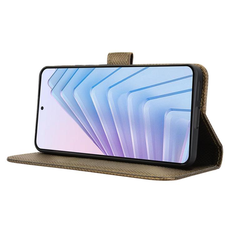 For Redmi Note 14 4G 164.84mm EU Version Diamond Texture Leather Phone Case