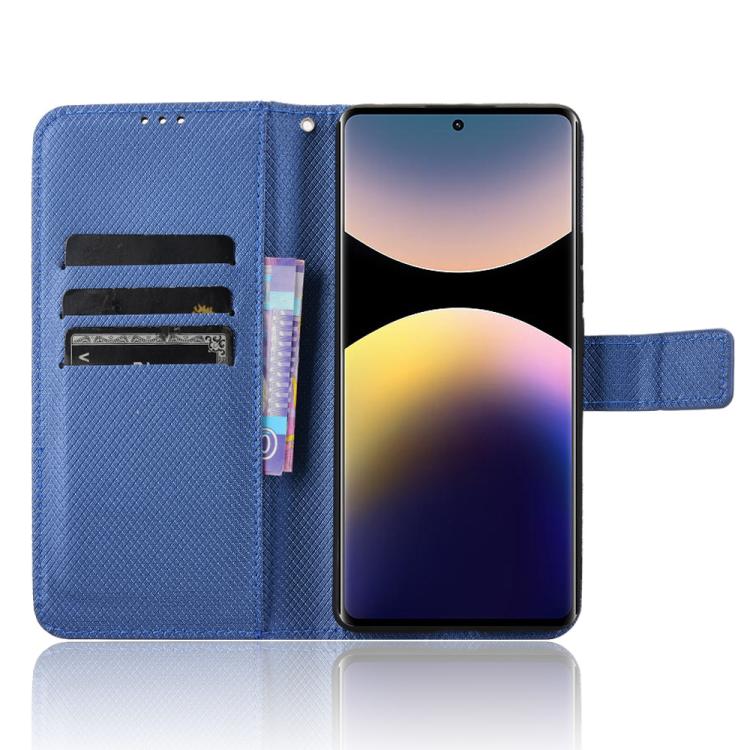 For Redmi Note 14 Pro 4G Diamond Texture Leather Phone Case