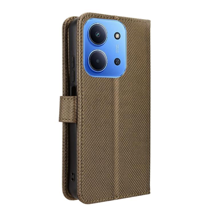For Redmi 15C 5G / 4G Global 171mm / Poco C85 4G Diamond Texture Leather Phone Case