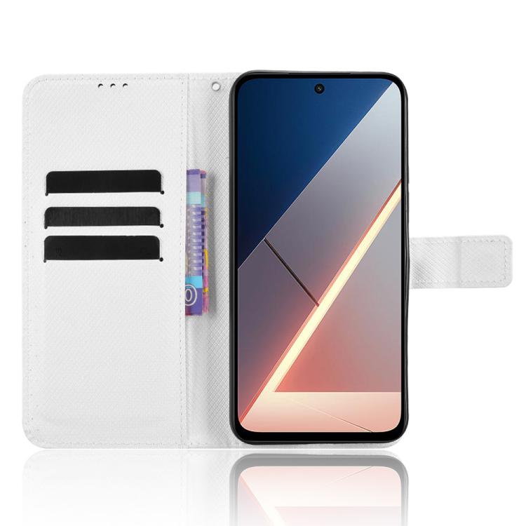 For Xiaomi Poco M7 4G 169mm Diamond Texture Leather Phone Case