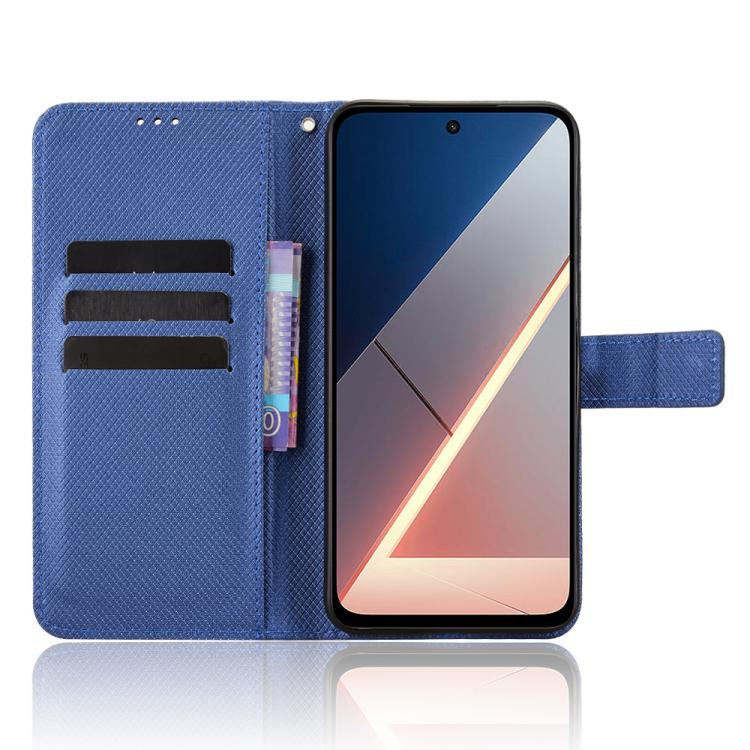 For Xiaomi Poco M7 4G 169mm Diamond Texture Leather Phone Case