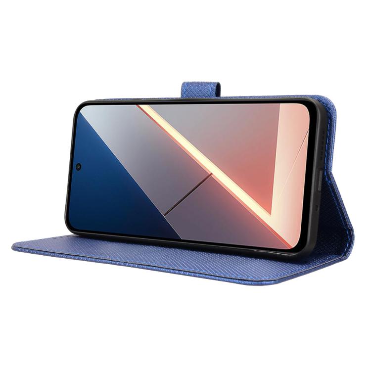 For Xiaomi Poco M7 4G 169mm Diamond Texture Leather Phone Case