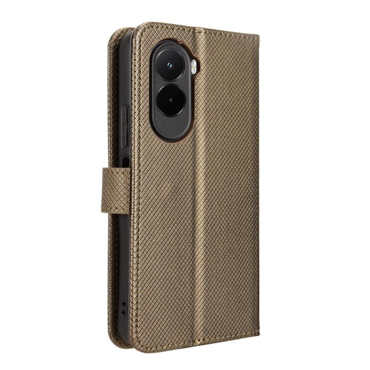 For Xiaomi Poco M7 4G 169mm Diamond Texture Leather Phone Case