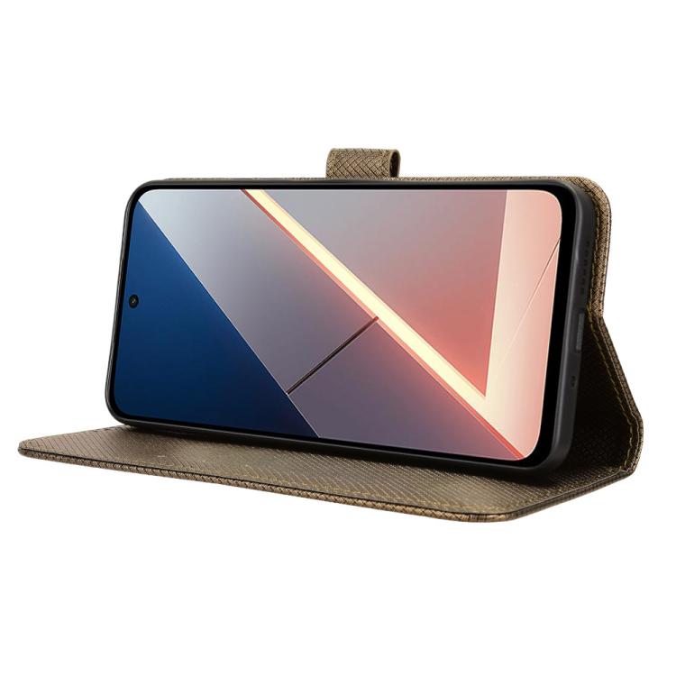 For Xiaomi Poco M7 4G 169mm Diamond Texture Leather Phone Case