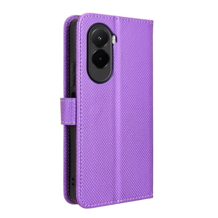 For Xiaomi Poco M7 4G 169mm Diamond Texture Leather Phone Case