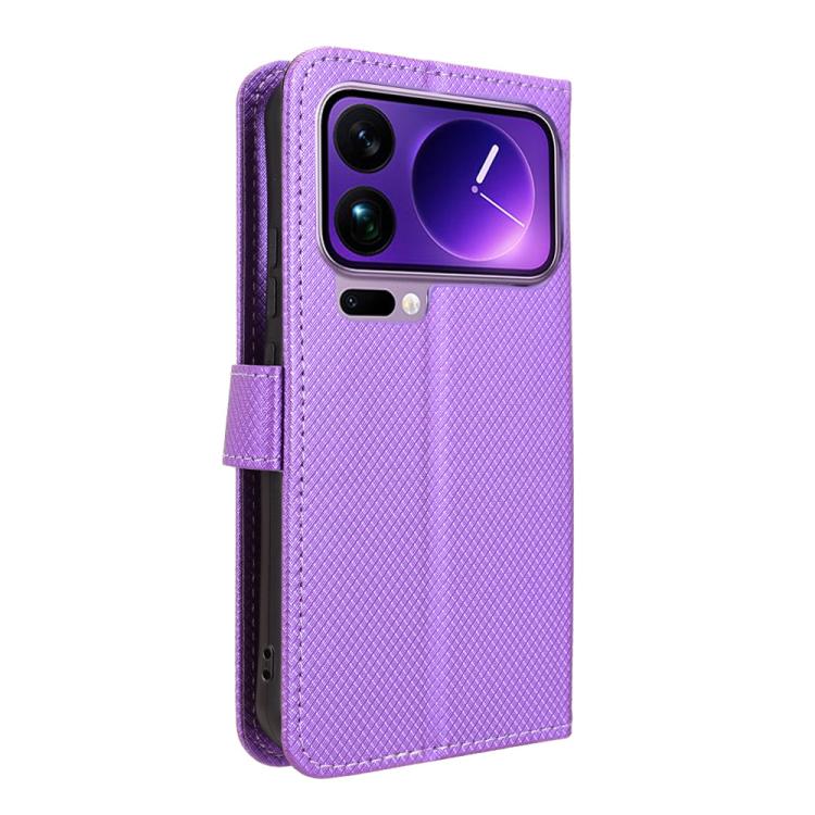 For Xiaomi 17 Pro Max Diamond Texture Leather Phone Case